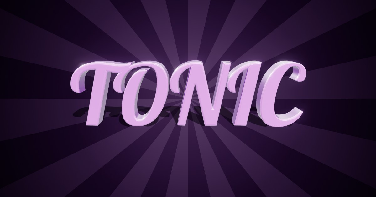 Tonic 3D text effect