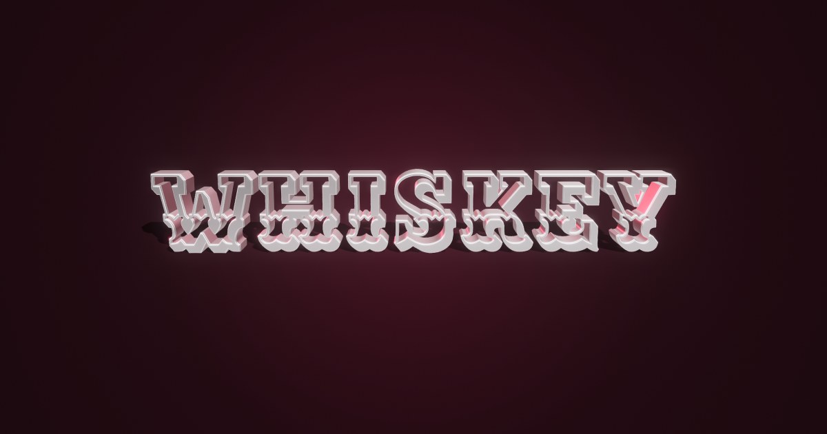 Whiskey 3D text effect