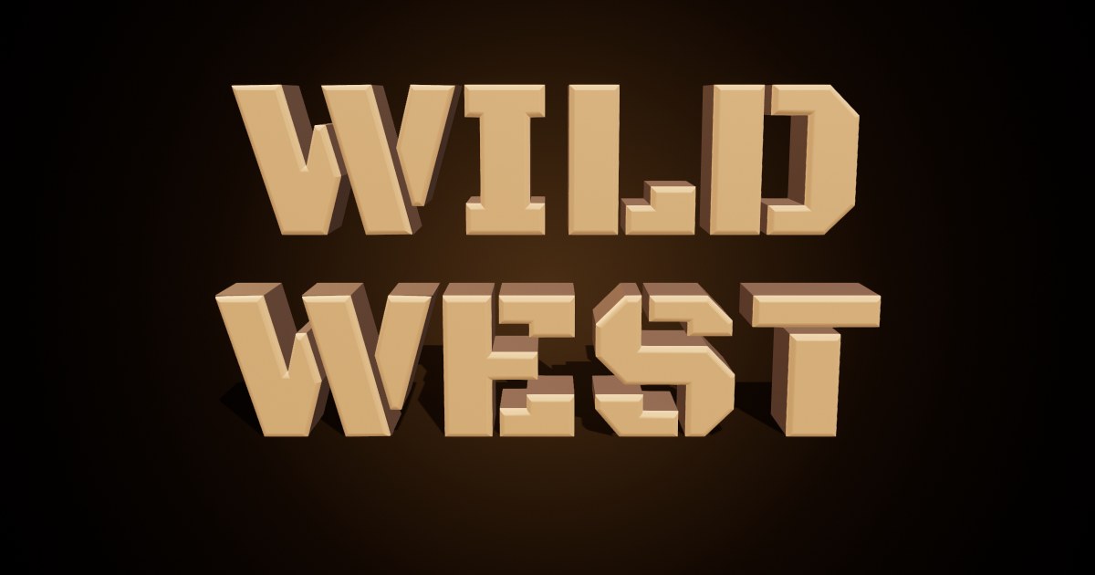 Dusty Frontier 3D text effect