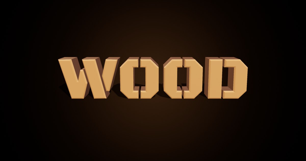 Carved Wood 3D text effect