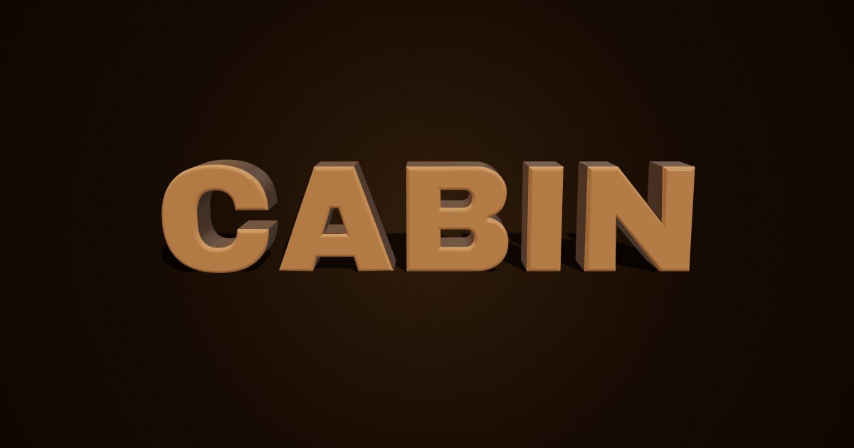 Cabin Sign 3D text effect